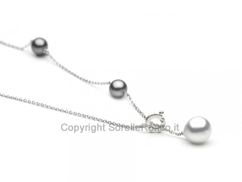 COLLANA IN ORO CON PERLE Ø10MM